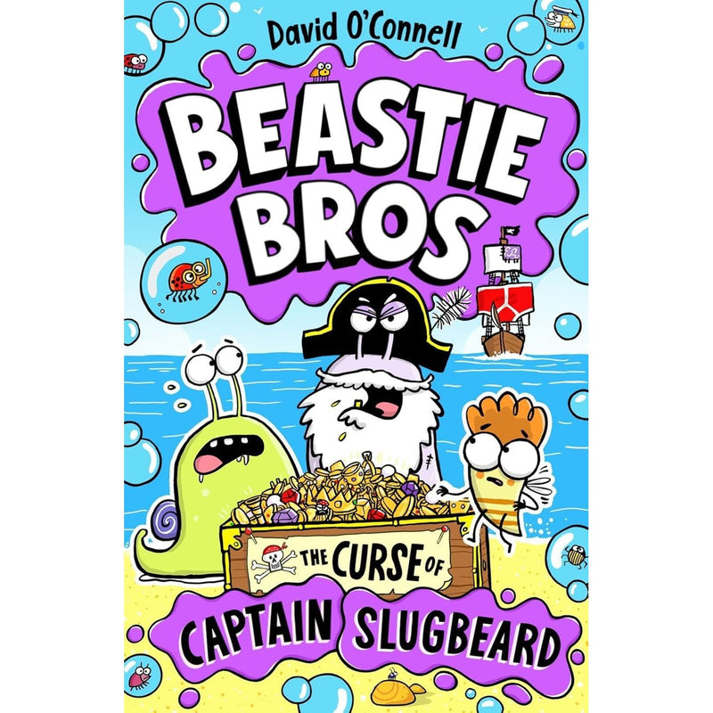 Beastie Bros Series 3 book collection by David O'Connell, including The Cabbage Juice Crime, Dungeons and Dragonflies, and Captain Slugbeard