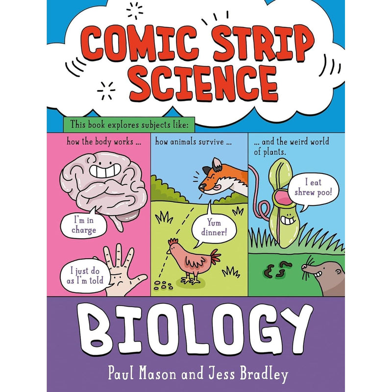 Comic Strip Science Series 4 Books Collection Set By Paul Mason (Biology, Physics, Earth and Space & Chemistry) - The Book Bundle