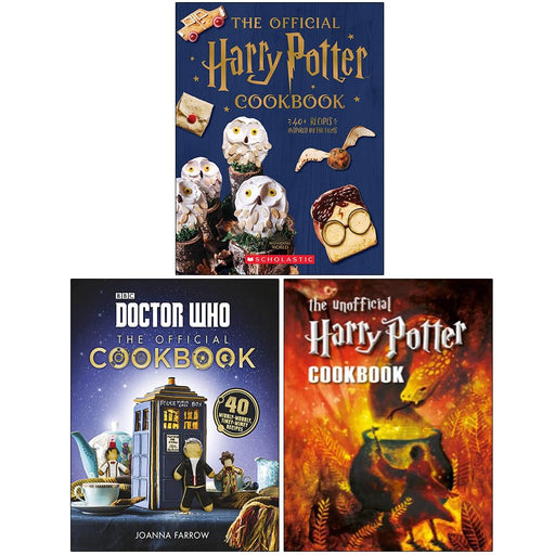 The Official Harry Potter Cookbook, Doctor Who The Official Cookbook & The Unofficial Harry Potter Cookbook 3 Books Collection Set - The Book Bundle
