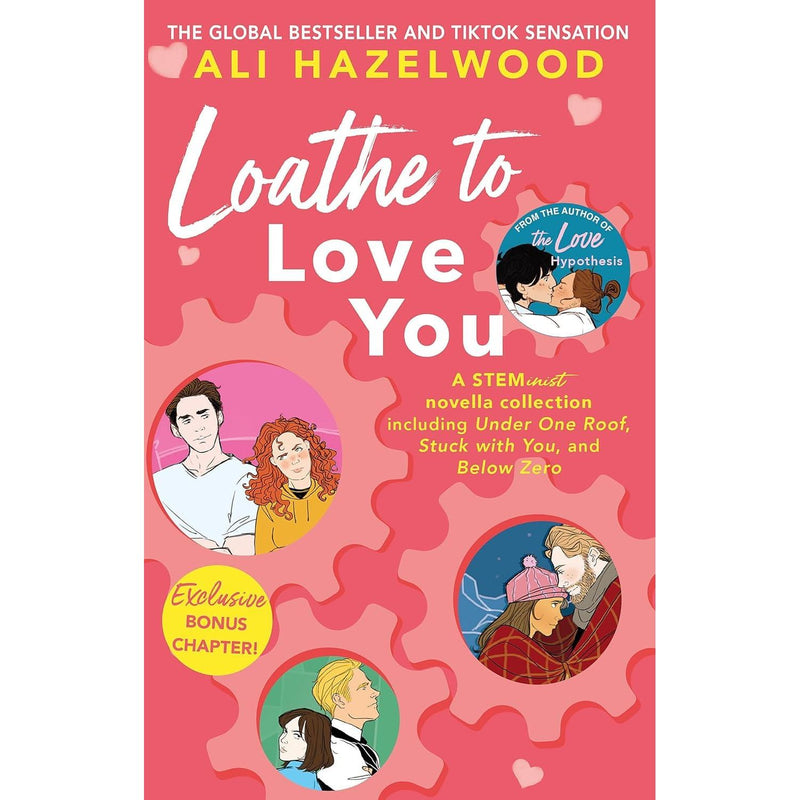 Ali Hazelwood Collection of 4 paperback fiction books including Love, Theoretically, The Love Hypothesis, Love on the Brain, and Loathe to Love You.