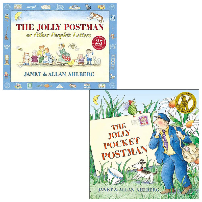 The Jolly Postman & The Jolly Pocket Postman By Allan Ahlberg and Janet Ahlberg 2 Books Collection Set - The Book Bundle