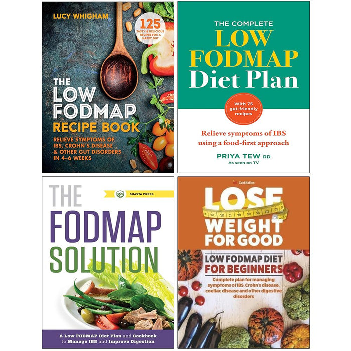 The Low-FODMAP Recipe Book, The Complete Low FODMAP Diet Plan, The FODMAP Solution & Low Fodmap Diet For Beginners 4 Books Collection Set - The Book Bundle