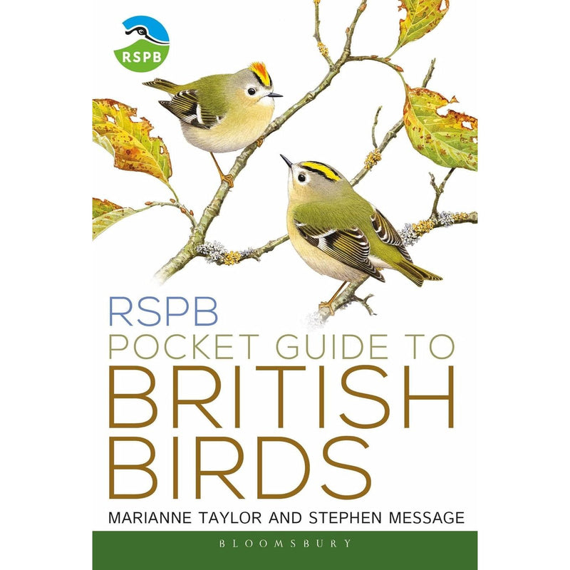 RSPB Pocket Guide to British Birds by Simon Harrap, second edition, featuring colorful illustrations of various British bird species.