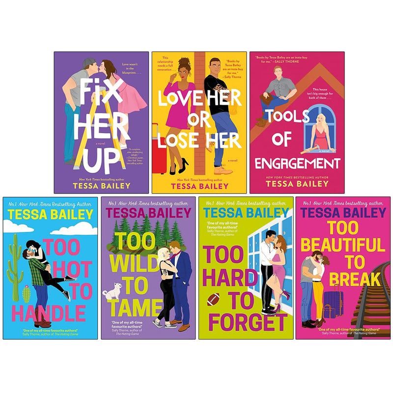 Tessa Bailey Hot And Hammered & Romancing the Clarksons Series 7 Books Collection Set - The Book Bundle
