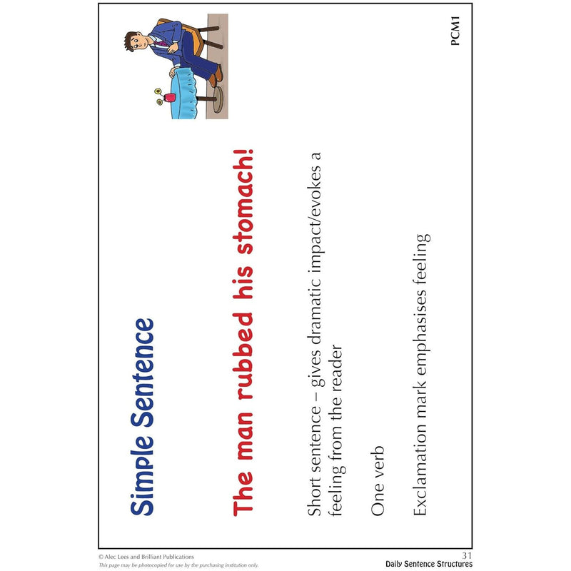 Daily Sentence Structures: 15 minutes a day towards better writing by Alec Lees - The Book Bundle