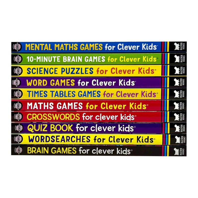 Brain Games For Clever Kids by Gareth Moore & Chris Dickason 10 Activity Books Collection Set - Ages 8-11 - Paperback