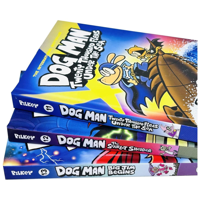 Dog Man Series Collection 3 Books Set by Dav Pilkey (Books 11-13) Hardcover - The Book Bundle