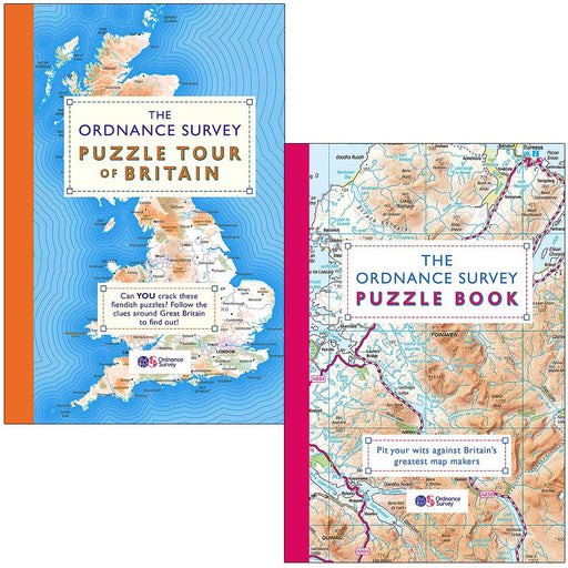 The Ordnance Survey Puzzle Book Collection 2 Books Set by Dr Gareth Moore (Puzzle Tour of Britain) - The Book Bundle