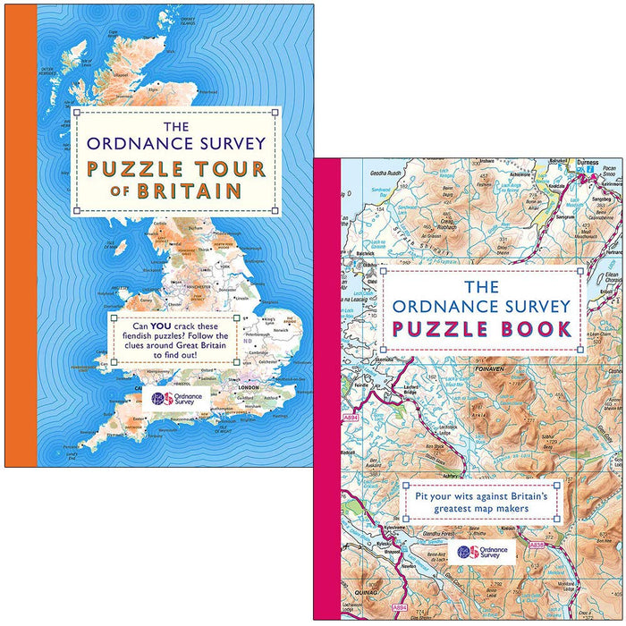 The Ordnance Survey Puzzle Book Collection 2 Books Set by Dr Gareth Moore (Puzzle Tour of Britain) - The Book Bundle