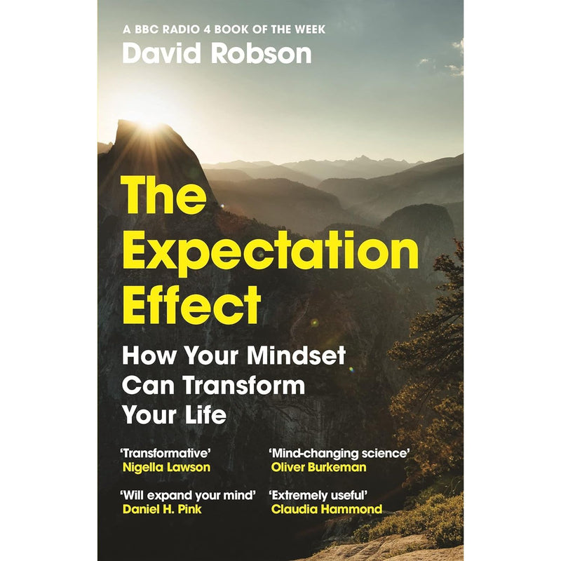 Set of four books including The Expectation Effect and Mission Total Resilience by David Robson and Ant Middleton, displayed together.