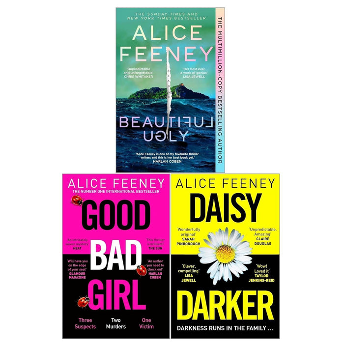 Alice Feeney 3 Books Collection Set (Beautiful Ugly, Daisy Darker, Good Bad Girl) - The Book Bundle