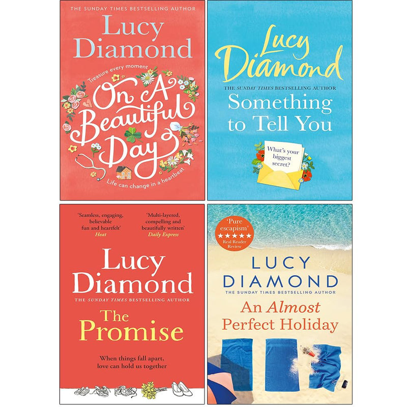 Lucy Diamond Collection 4 Books Set (On a Beautiful Day, Something to Tell You, The Promise, An Almost Perfect Holiday) - The Book Bundle