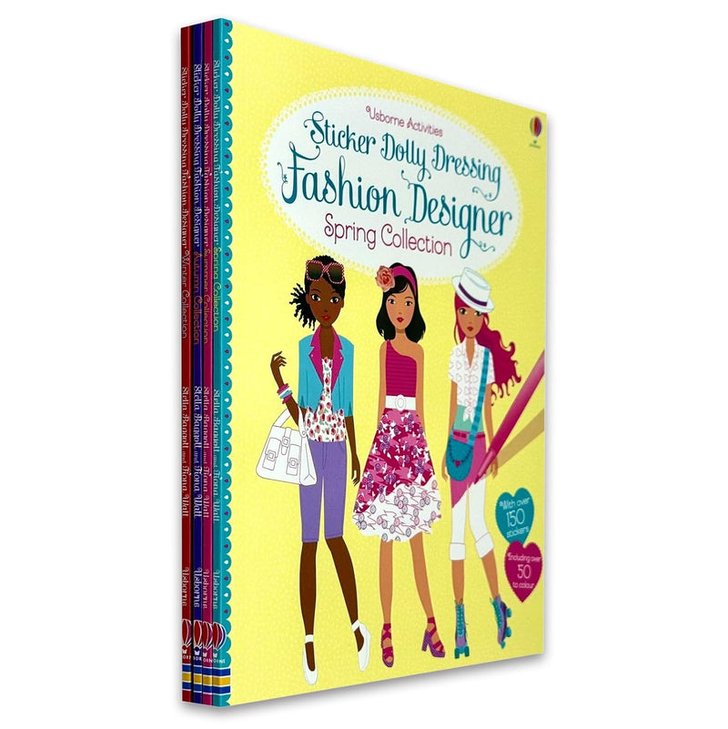 Usborne Sticker Dolly Dressing Fashion 4 Book Activity Pack By Usborne - Ages 5-7 - Paperback