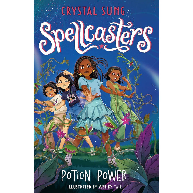 Spellcasters Series 4 Books collection set by Crystal Sung and Wendy Tan, paperback fantasy books for ages 9-12, Orchard Books.