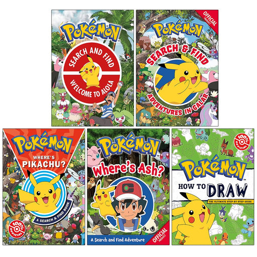 Pokémon Search and Find 5 Books Collection Set (Pokémon: Search and Find: Welcome to Alola) - The Book Bundle