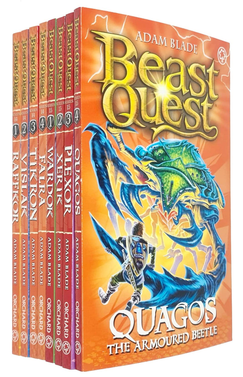 Beast Quest Series 14 & 15 8 Books Collection Set By Adam Blade - Fiction - Paperback