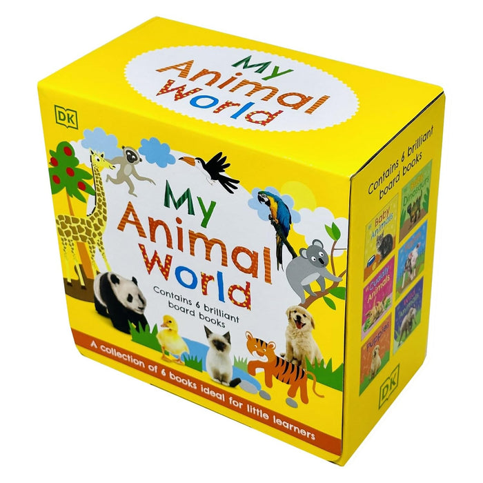 DK My Animal World 6 Books Collection Box Set (Baby Animals, Baby Dinosaurs, Cuddly Animals, Farm, Puppies & Wild Animals) - The Book Bundle