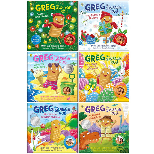 Greg the Sausage Roll Series 6 Books Collection Set By Mark Hoyle & Roxanne Hoyle (Santa's Little Helper, The Perfect Present) - The Book Bundle