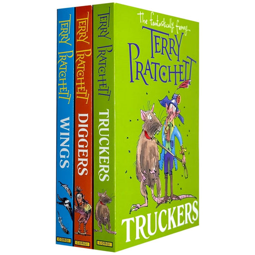 Set of three paperback Bromeliad Trilogy books by Terry Pratchett, featuring colorful covers from the Corgi Children's collection.