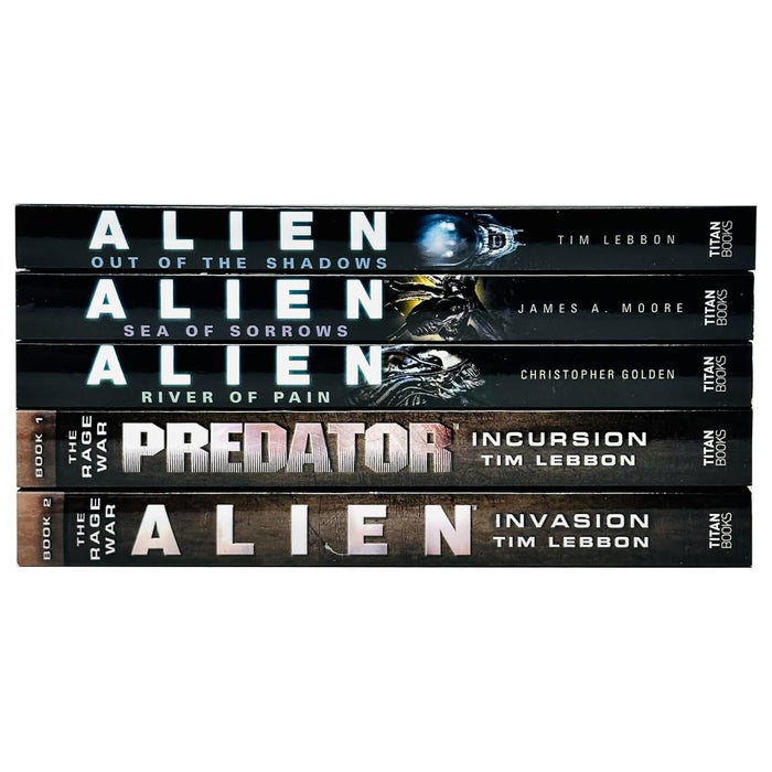 Alien Series 5 Books Collection Set (Out of the Shadows, Sea of Sorrows, River of Pain, Predator Incursion & Invasion) - The Book Bundle
