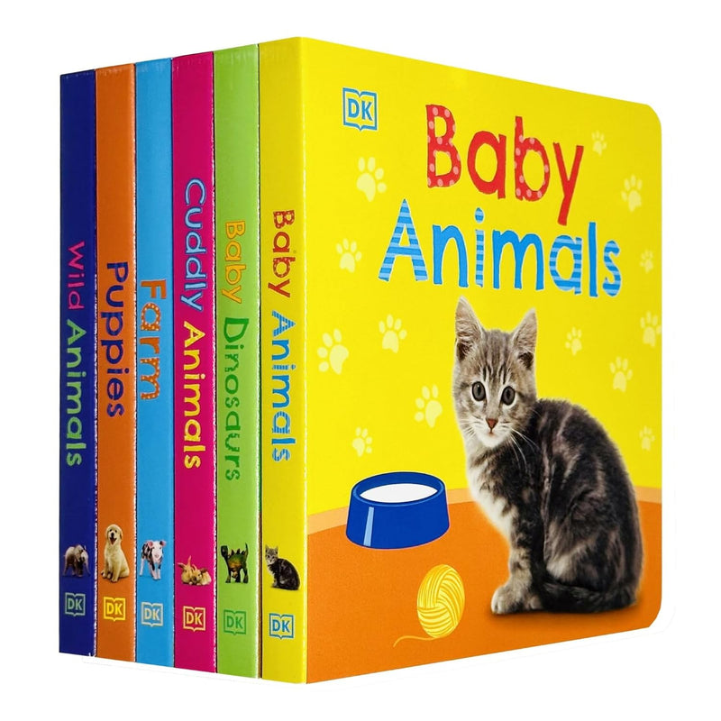 DK My Animal World 6 Books Collection Box Set (Baby Animals, Baby Dinosaurs, Cuddly Animals, Farm, Puppies & Wild Animals) - The Book Bundle