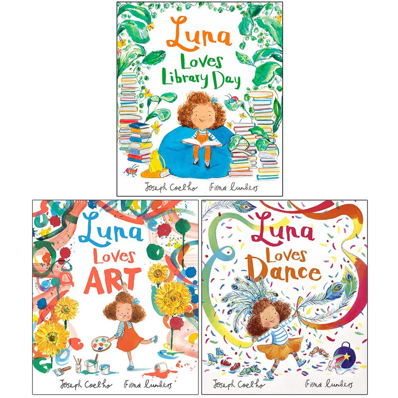 Luna Loves Series 3 Books Collection Set By Joseph Coelho (Luna Loves Library Day, Luna Loves Art & Luna Loves Dance) - The Book Bundle