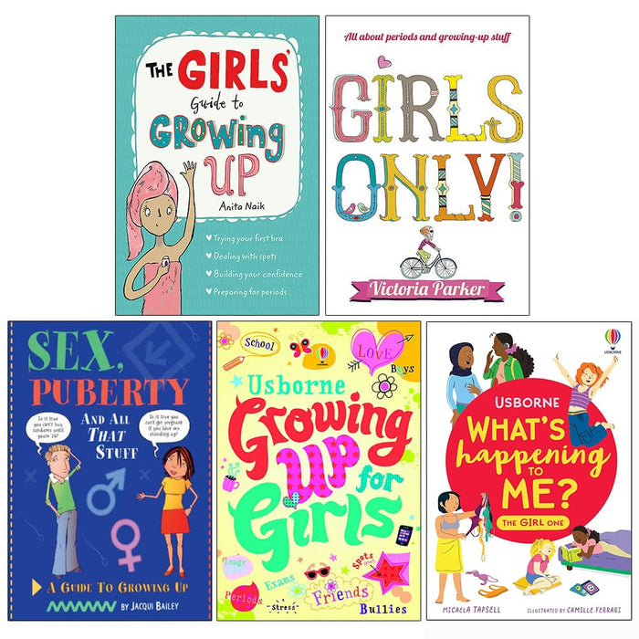 Growing Up For Girls 5 Books Collection Set (The Girls' Guide to Growing Up,Girls Only! All About Periods,Sex, Puberty and All That Stuff,Growing up for Girls & Whats Happening to Me?) - The Book Bundle