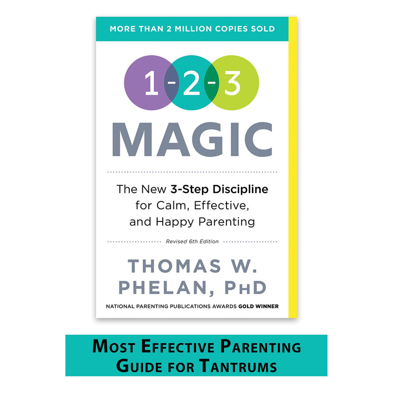 Paperback book cover for "1-2-3 Magic" by Thomas Phelan, a parenting guide on discipline with a light-colored cover and title text.