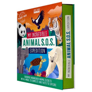 My Incredible Animal S.O.S. Expedition STEM explorer 3D model and book kit by Susan Mayes, featuring educational animal illustrations.