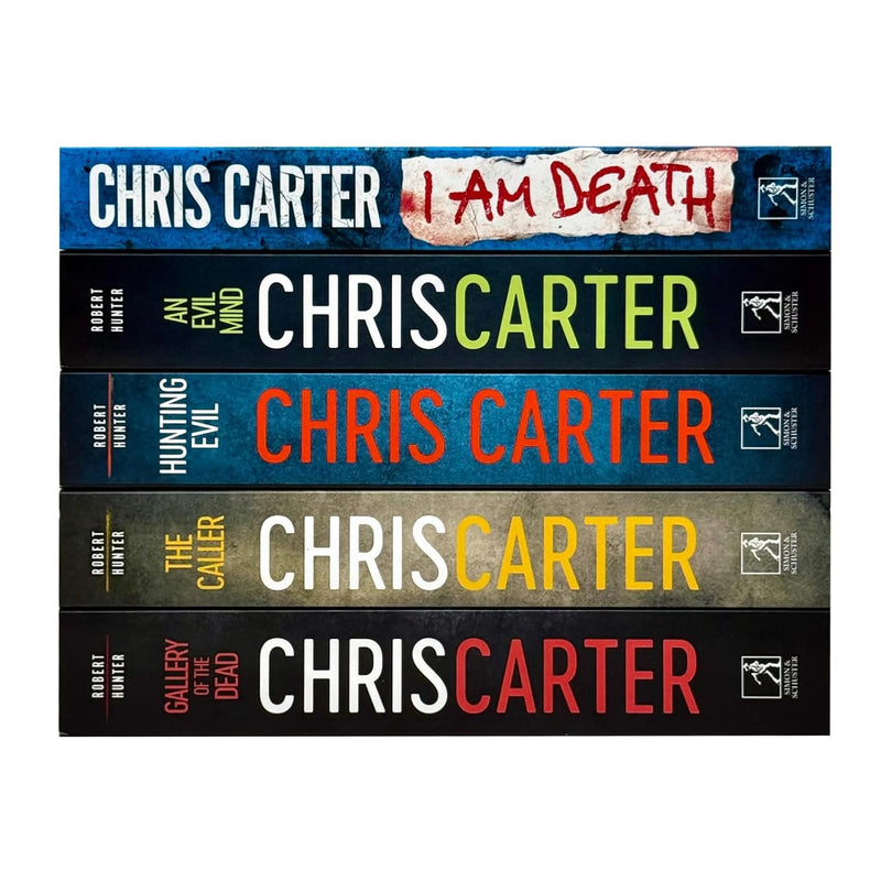 Collection of five books from the Robert Hunter Series Vol 6-10 by Chris Carter, published by Simon & Schuster Ltd.