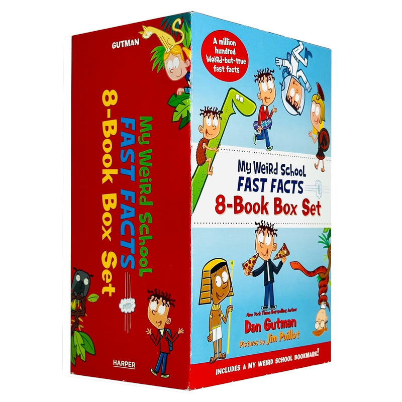 My Weird School Fast Facts 8 Book Box Set (Geography, Sports, Space Humans and Farts, Explorers Presidents and Toilets, Dogs Cats and Dung Beetles, Dinosaurs Dodos and Woolly Mammoths & More) - The Book Bundle