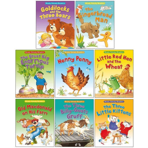 Ready Steady Readers Collection 8 Books Set By Lesley Smith (Goldilocks and the Three Bears) - The Book Bundle