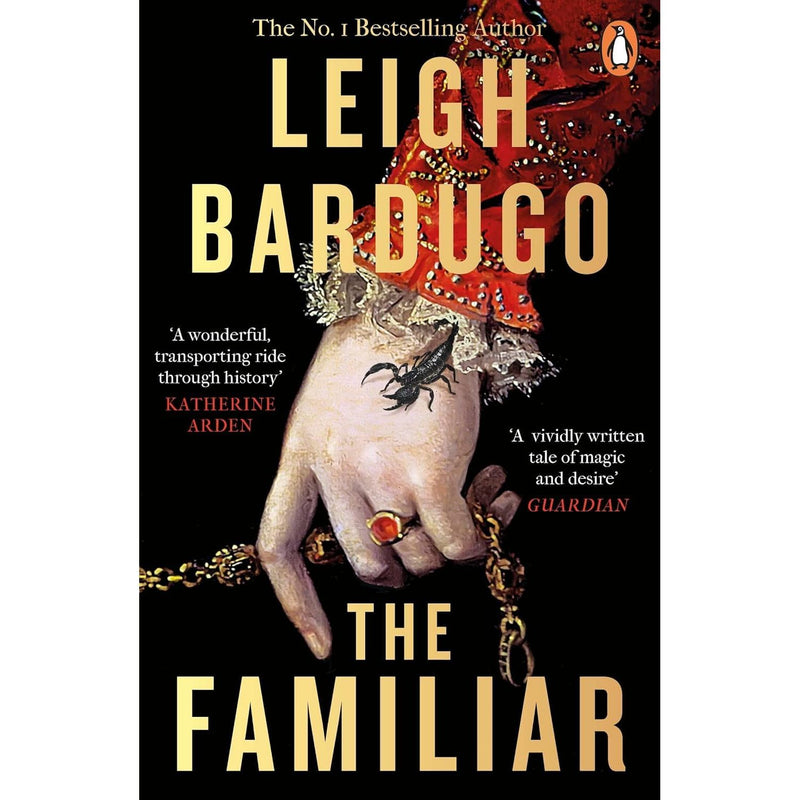 Set of three paperback fantasy books by Leigh Bardugo, including The Familiar, Ninth House, and Hell Bent in a collection.