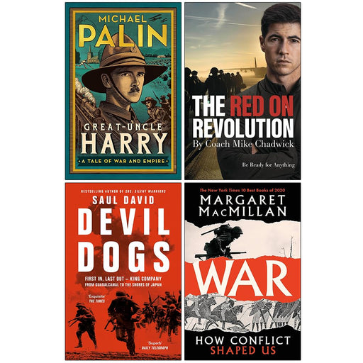Great Uncle Harry [Hardcover], The Red On Revolution, Devil Dogs & [Hardcover] War How Conflict Shaped Us 4 Books Collection Set - The Book Bundle