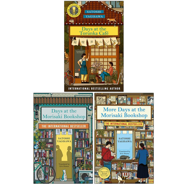 Days at the Torunka Cafe, Days at the Morisaki Bookshop and More Days at the Morisaki Bookshop By Satoshi Yagisawa Collection 3 Books Set