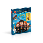 DK LEGO Harry Potter Visual Dictionary with exclusive minifigure, featuring colorful book cover and detailed illustrations of Harry Potter characters.