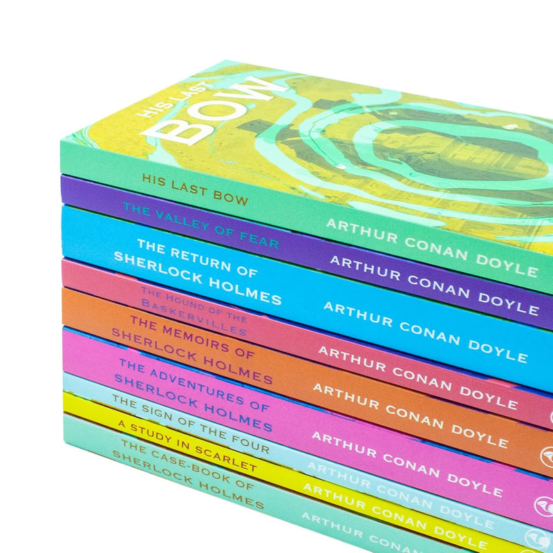 The Complete Work of Sherlock Holmes 9 Books Collection Set (A Study In Scarlet, The Sign Of Four, The Adventures of Sherlock Holmes, The Memoirs of Sherlock Holmes) - The Book Bundle