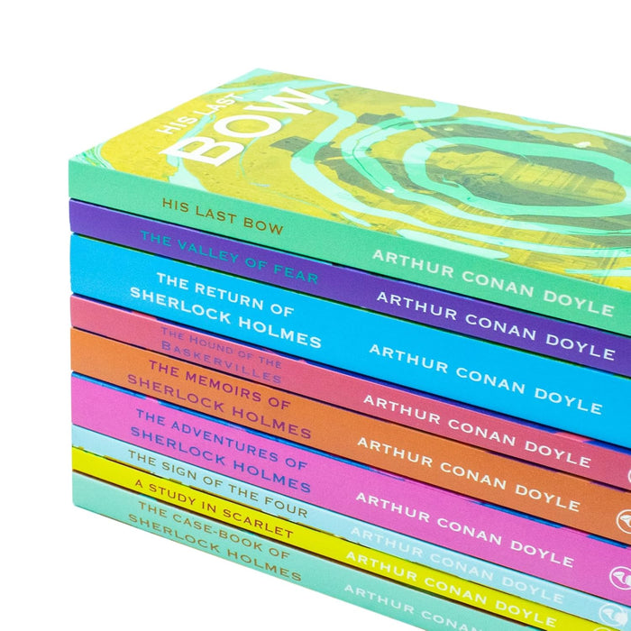 The Complete Work of Sherlock Holmes 9 Books Collection Set (A Study In Scarlet, The Sign Of Four, The Adventures of Sherlock Holmes, The Memoirs of Sherlock Holmes) - The Book Bundle