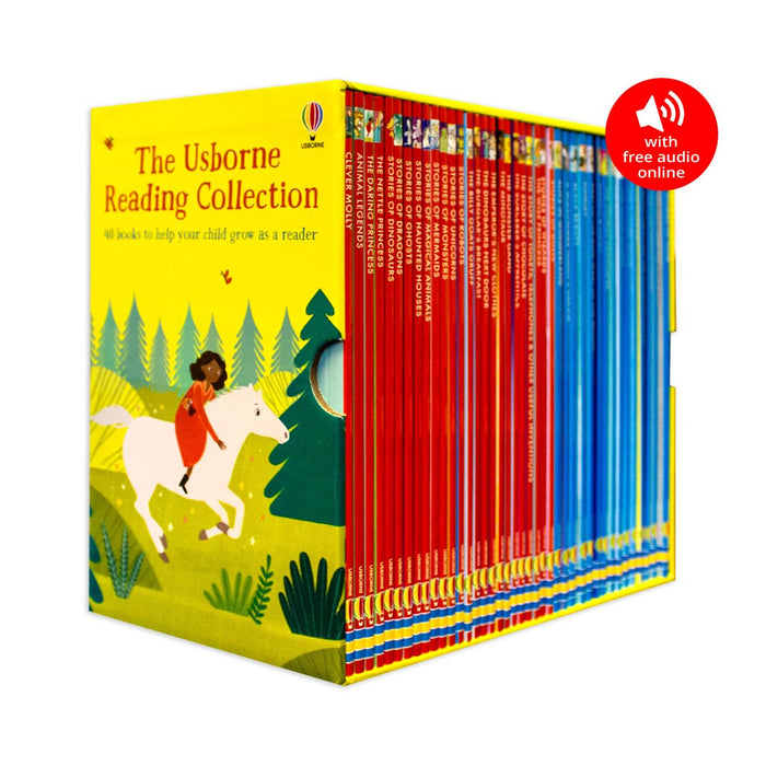 Usborne Young Readers Reading Library 40 Books Collection Set - The Book Bundle