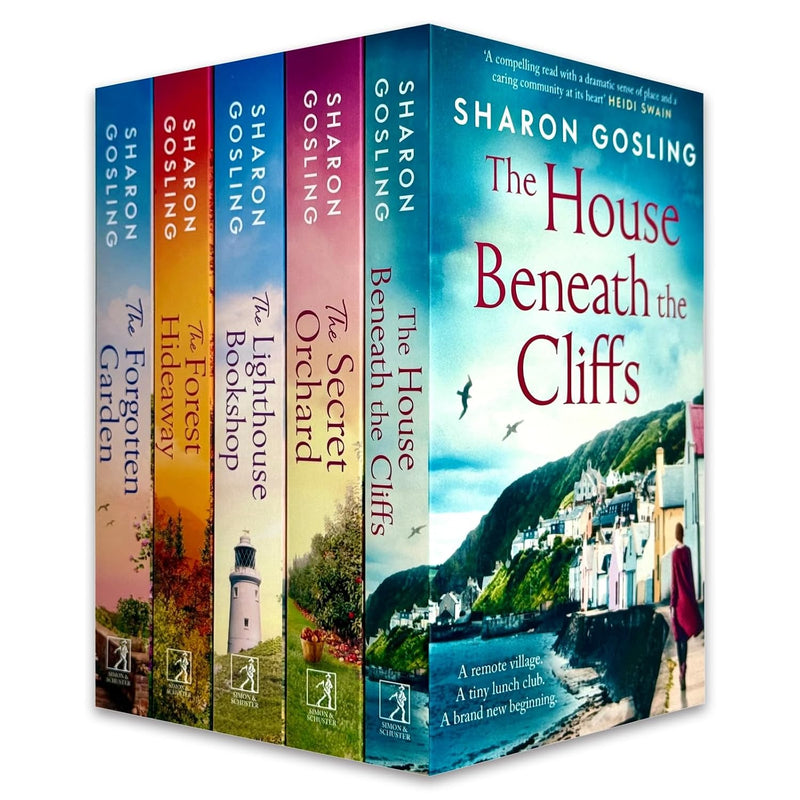 Sharon Gosling Collection 5 Books Set (The House Beneath the Cliffs, The Secret Orchard, The Lighthouse Bookshop, The Forest Hideaway & The Forgotten Garden) - Fiction