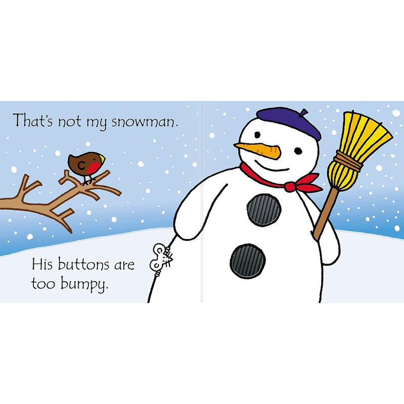 Cover image of "That's Not My Snowman," a children's winter and Christmas book by Fiona Watt, published by Usborne.