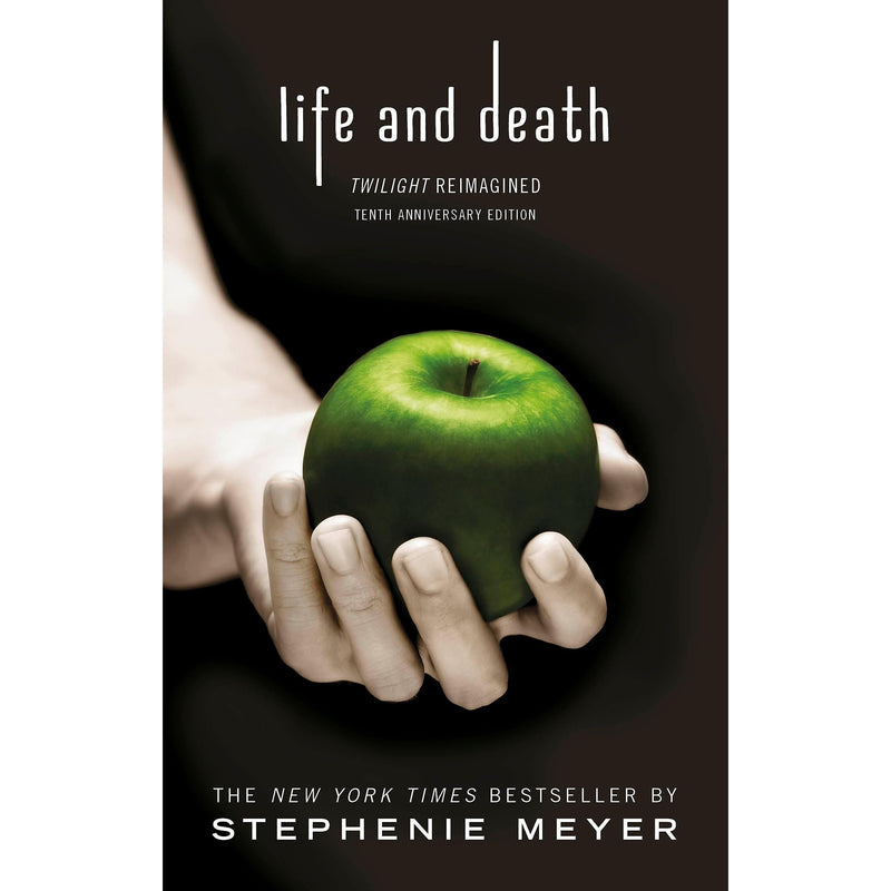 Paperback of "Life and Death: Twilight Reimagined" by Stephenie Meyer, featuring the book cover with dark and moody artwork.