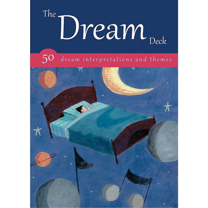 Pyramid-shaped Understanding Dreams Card Deck by Bounty, a non-fiction paperback book on dream interpretation.