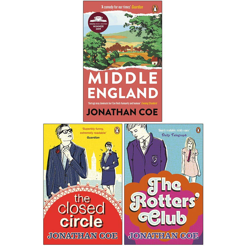 Jonathan Coe Collection 3 Books Set (Middle England, The Closed Circle, The Rotters' Club) - The Book Bundle