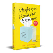 Paperback copy of "Maybe You Should Talk to Someone" by Lori Gottlieb, featuring the book cover with title and author's name.