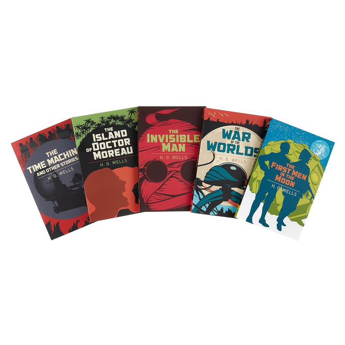 The Classic H G Wells Collection 5 Books Set (Invisible Man, War of the World, First Men in the Moon)