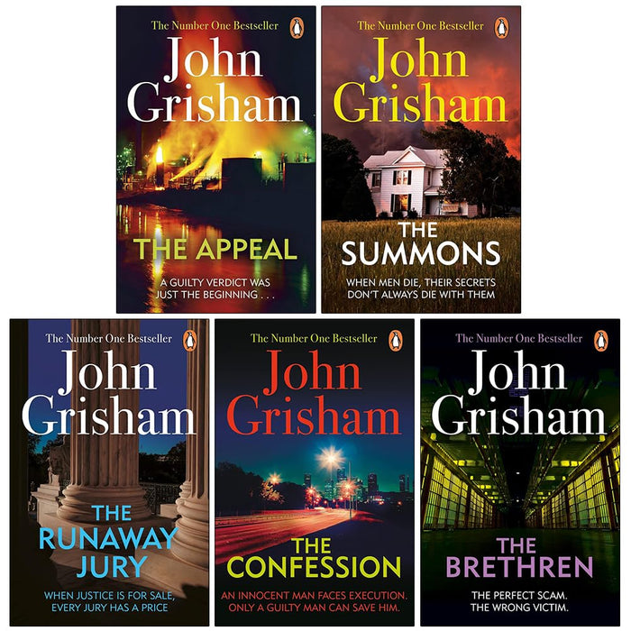 John Grisham 5 Books Collection Set (The Appeal, The Summons, The Runaway Jury, The Confession, The Brethren) - The Book Bundle
