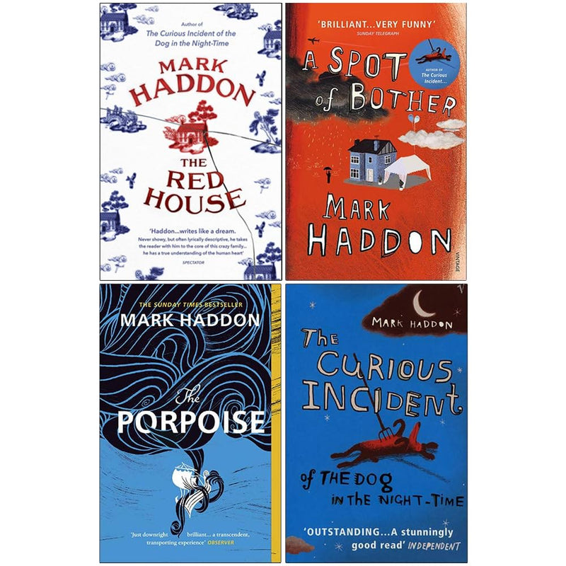 Mark Haddon 4 Books Collection Set (Red House, A Spot of Bother, The Porpoise & The Curious) - The Book Bundle