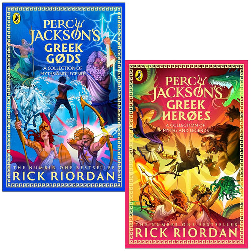 Percy Jackson Greek Myths Collection 2-book set by Rick Riordan, paperback featuring book covers from the Greek mythology series.