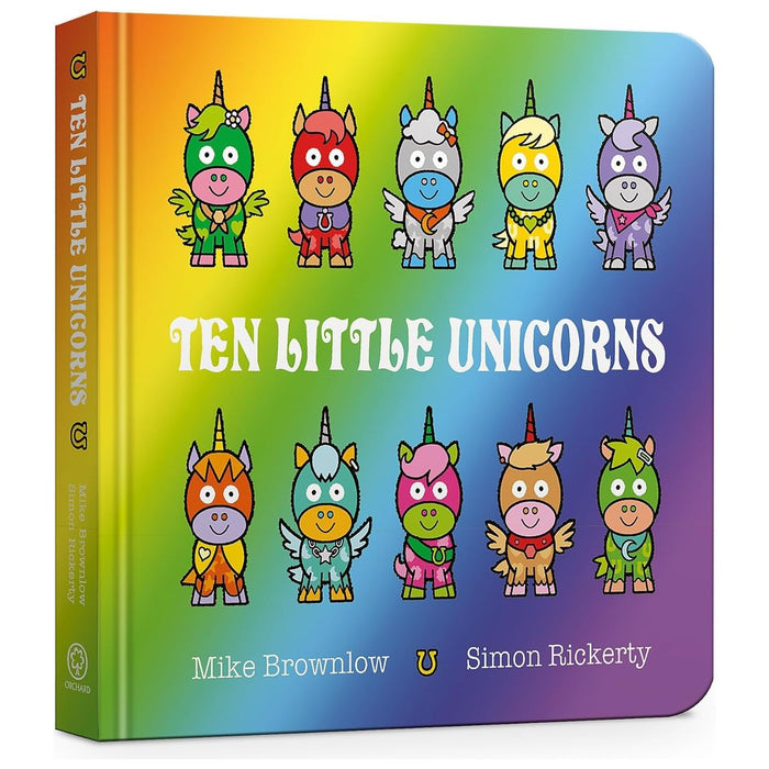 Ten Little Board Book Collection 3 Books Set By Mike Brownlow (Superheroes, Elves & Unicorns) - The Book Bundle